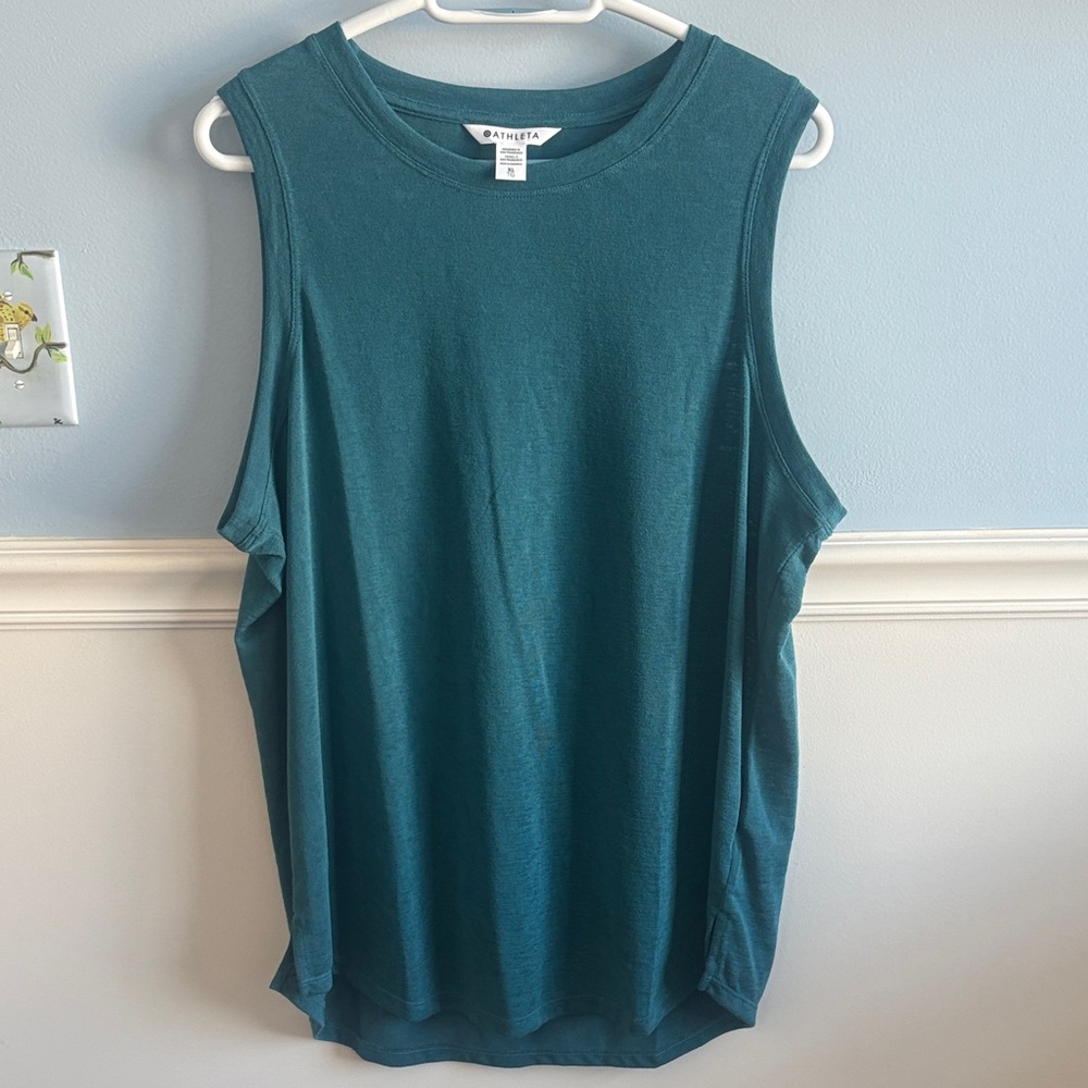 Athleta Deep Teal Muscle Long Tee XL Women’s